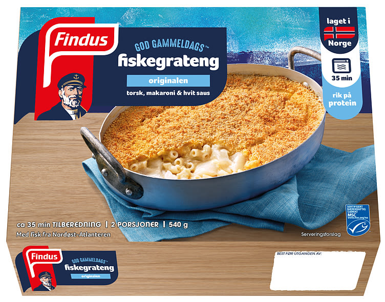 Fiskegrateng God Gammeldags 540g Findus