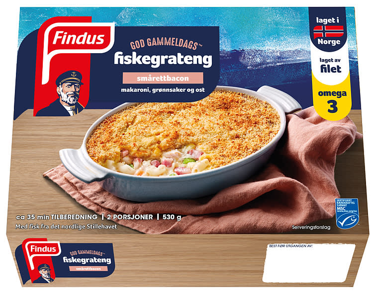 Fiskegrateng Bacon 530g Findus