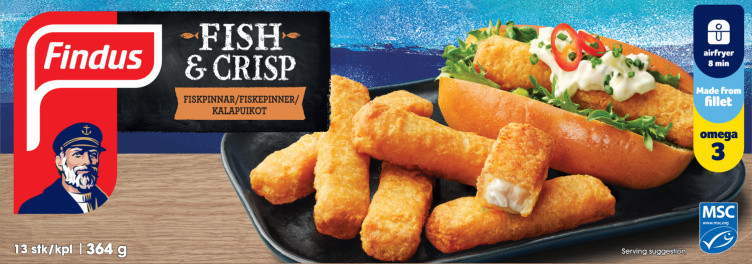 Fish&Crisp Fiskepinner 364g Findus