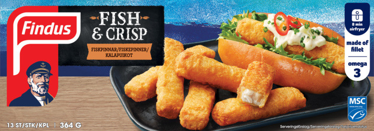 Fish&Crisp Fiskepinner 364g Findus