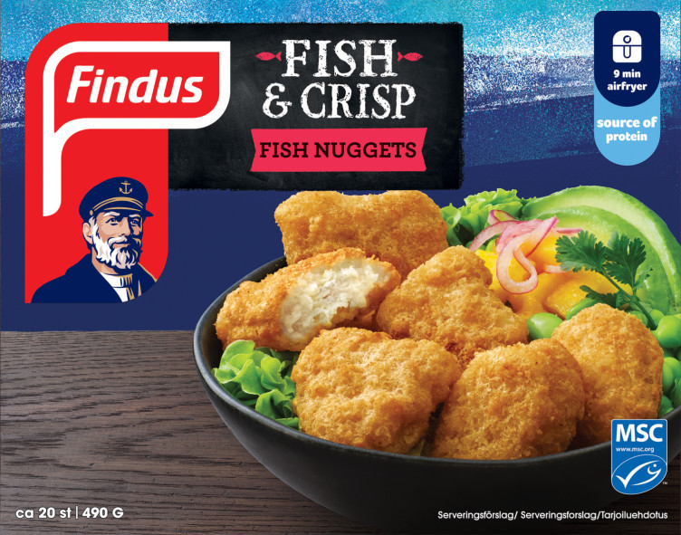 Fish&Crisp Nuggets 490g Findus