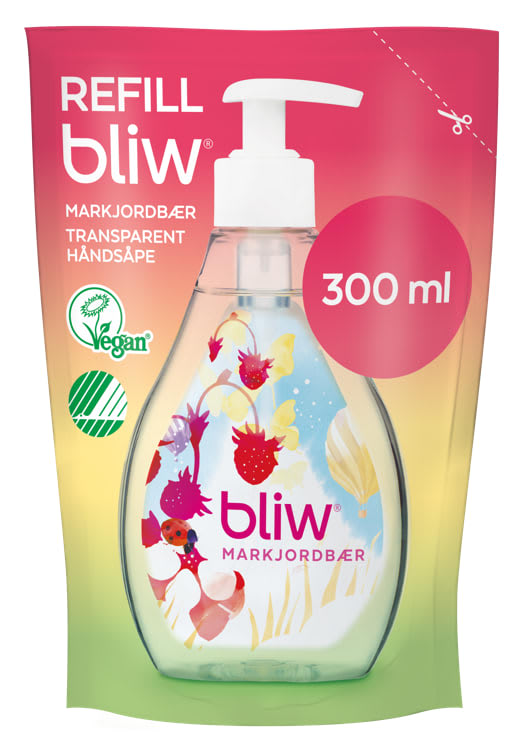 Bliw Håndsåpe Markjordbær Refill 300ml