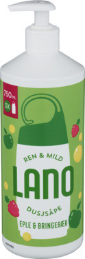Lano Eple & Bringebær Dusjsåpe 750ml