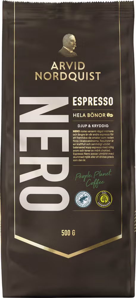 Nero espresso Hele bønner, dyp og krydrete, 500 g