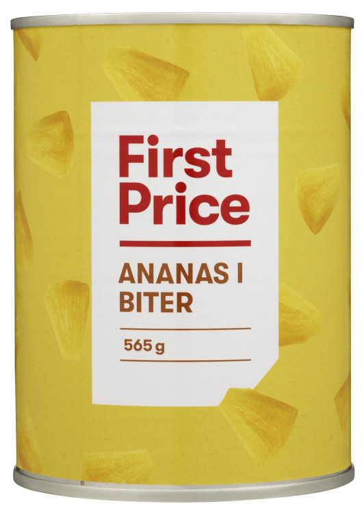 Ananas i Biter i Juice 565g First Price