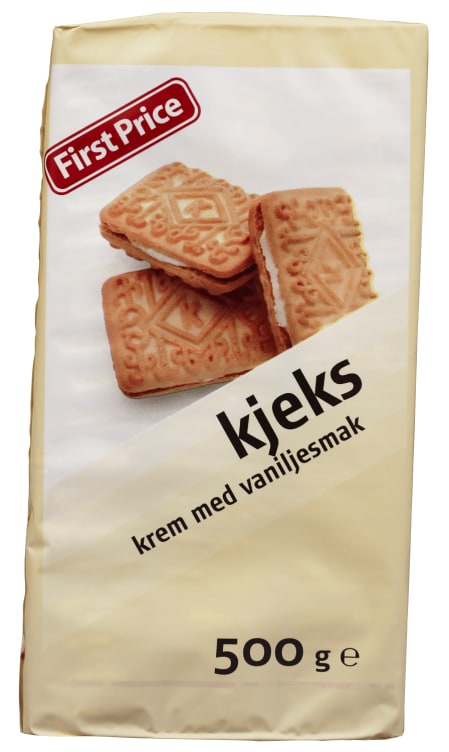 Kjeks m/Vaniljekrem 500g First Price