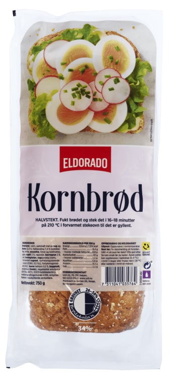 Kornbrød Lettstekt 750g Eldorado