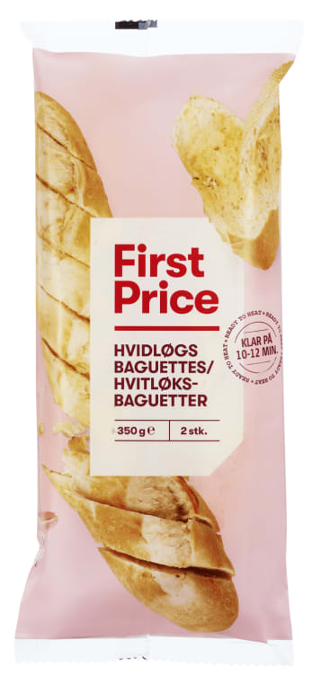 Hvitløksbaguetter 2pk 350g First Price