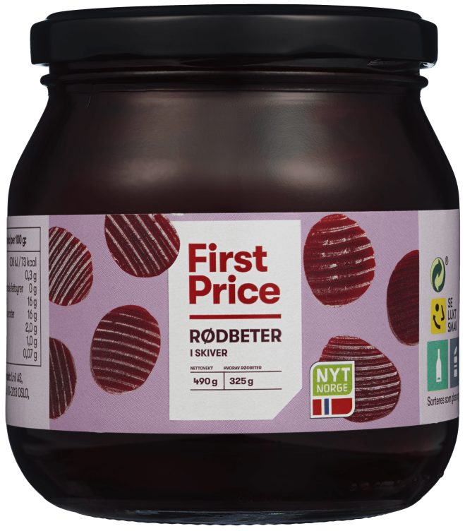 Rødbeter Skivede 490g First Price