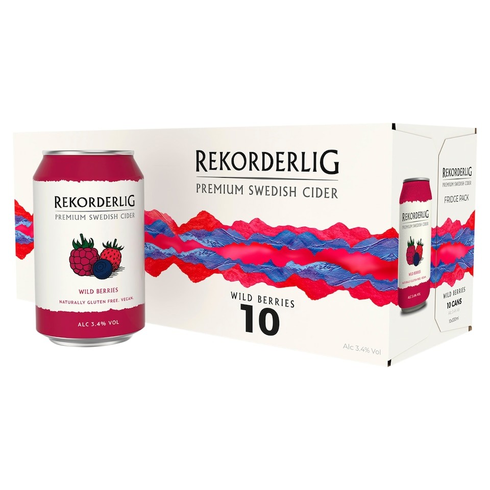 Rekorderlig Wild Berries Premium Fruit Cider Can 10 x 330ml