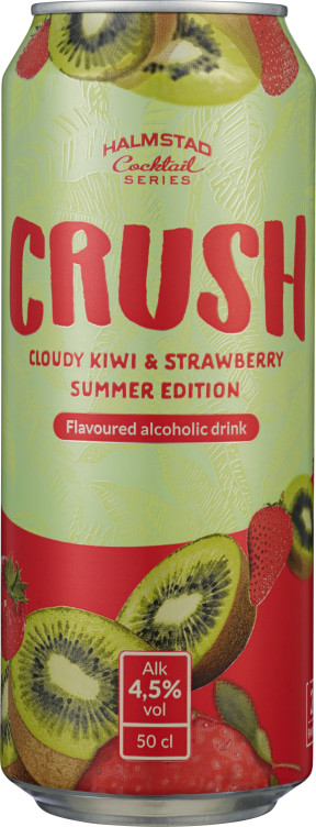 Halmstad Crush Kiwi Strawberry 0,5l boks
