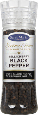 Tellicherry Black Pepper Kvern 210g Santa Maria