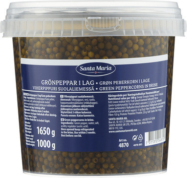 Grønn Pepper i Lake 1650g Santa Maria