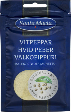 Hvit Pepper Malt 22g Santa Maria