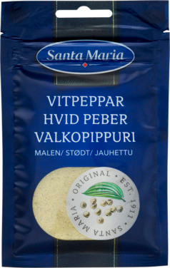Hvit Pepper Malt 22g Santa Maria