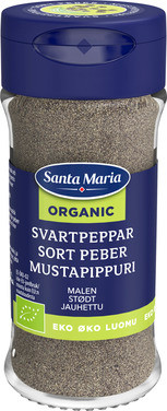 Sort Pepper Malt Økologisk 33g Santa Maria