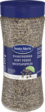 Sort Pepper Grovmalt 217g Santa Maria