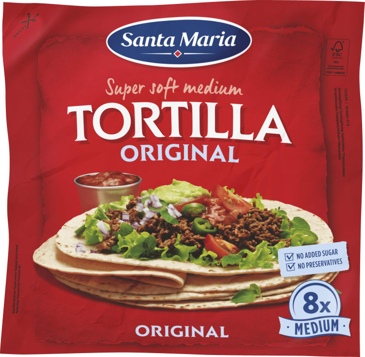 Tortilla Original Medium 8stk 320g St.Maria