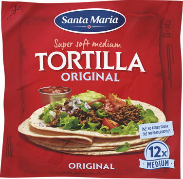 Tortilla Original Medium (12-pack) 480g Santa Maria