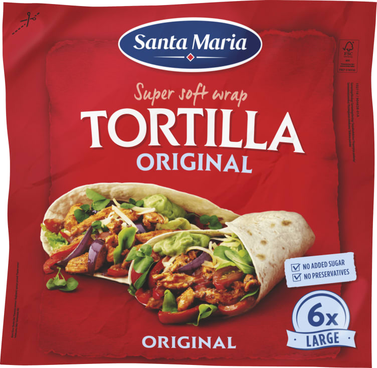 Tortilla Original Large 6stk 371g St.Maria