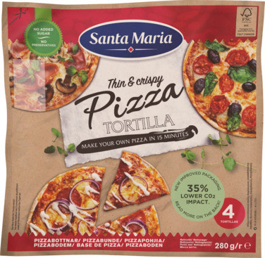 Pizza Tortilla (4-pack) 280g Santa Maria