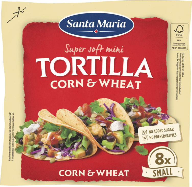 Tortilla Corn/Weat 200g St.Maria
