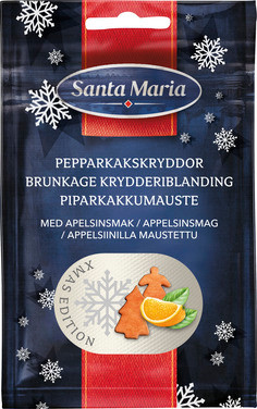 Pepperkakekrydder med Appelsinsmak 20g Santa Maria