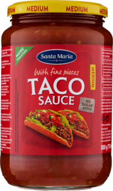 Taco Sauce Medium 800g Santa Maria