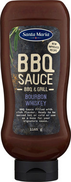 Bbq Sauce Bourbon Whiskey 1165g Santa Maria