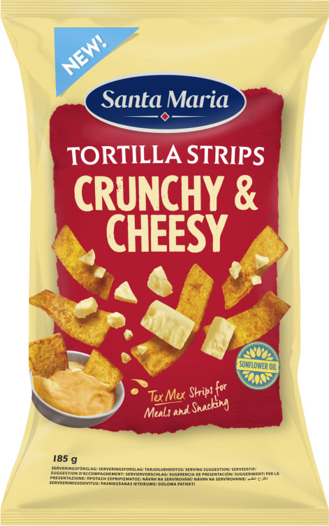 Tortilla Strips Crunchy Cheesy 185g Santa Maria