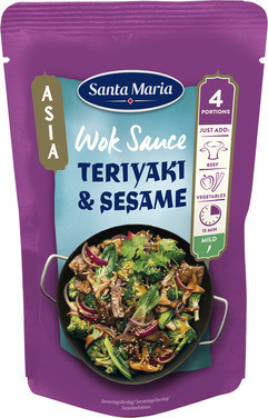 Teriyaki & Sesame Wok Sauce 150g Santa Maria