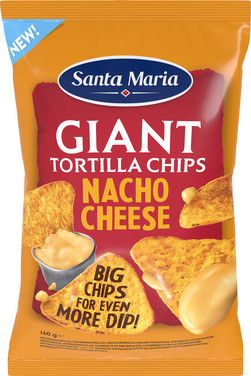 Giant Tortilla Chips Nacho Cheese 160g Santa Maria