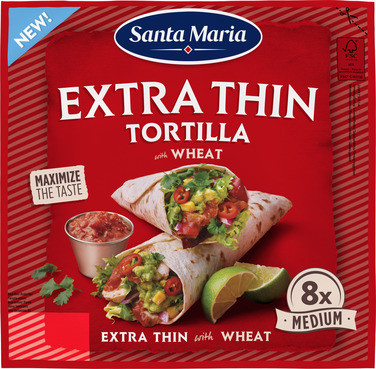 Tortilla Extra Thin Medium 244g Santa Maria