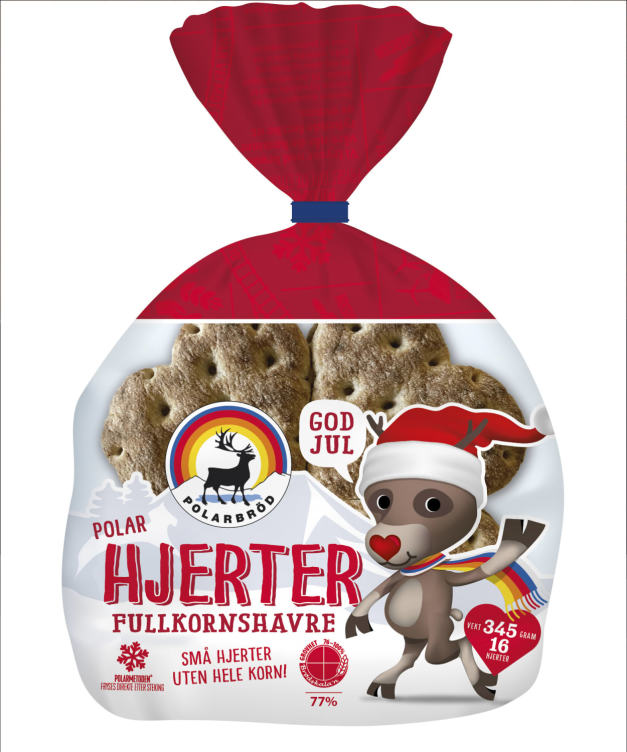 Polarbrød Polarhjerter 345g