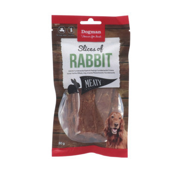 Slices Of Rabbit 80g Dogman