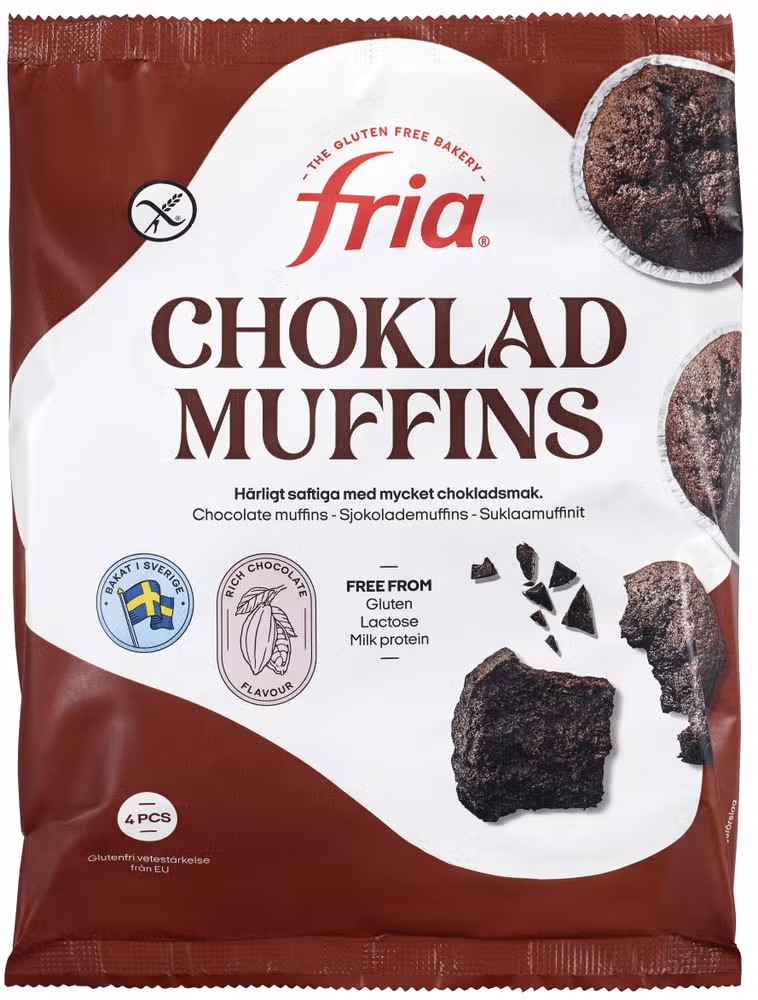 Sjokolademuffins 4stk, 240 g