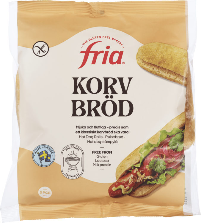 Pølsebrød glutenfri 210g Fria