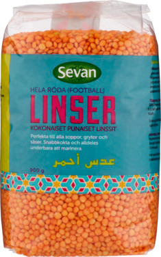 Linser Røde 900g Sevan