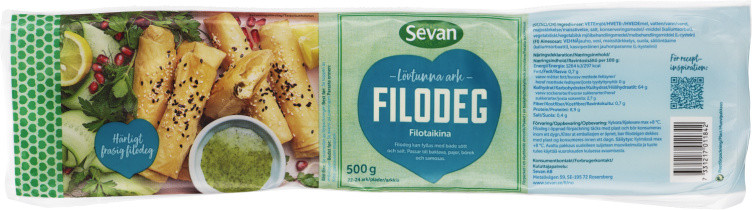 Filodeig Fersk 500g Sevan