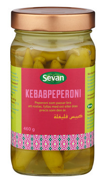 Kebabpeperoni 460g Glass