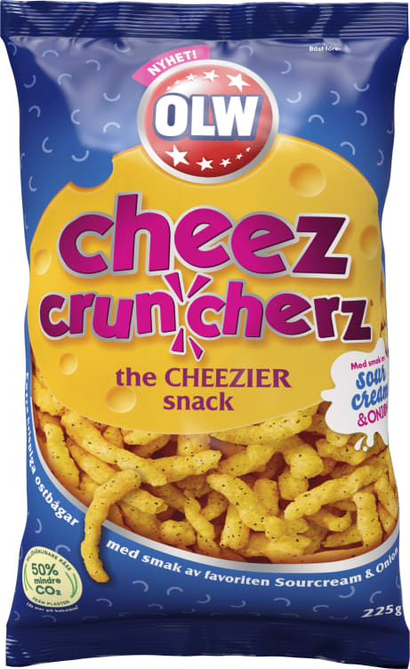 Cheez Cruncherz Sourcream&Onion 225g Olw