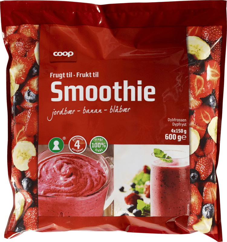 Coop Frukt til Smoothie Rød 600g