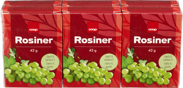 Raisins 6-pack (6*42g)