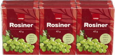 Raisins 6-pack (6*42g)