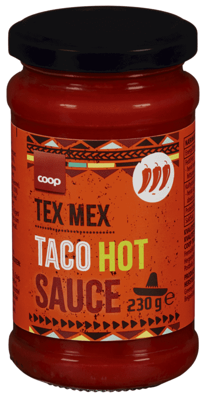 Coop Taco Saus Hot 230g