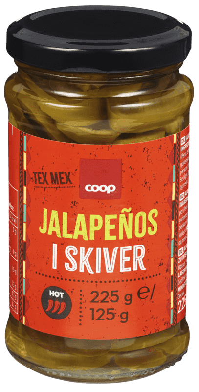 Coop Tex Mex Jalapeños i skiver 225g