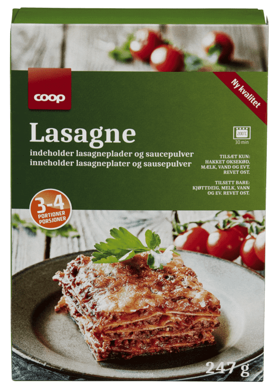 Coop Lasagne Ovnsrett 247g