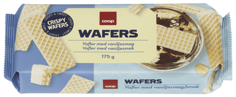Coop Wafers Vanilje 175g