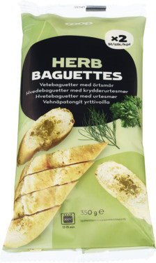 Frz Herb Butter Baguette, 2 Pcs Coop