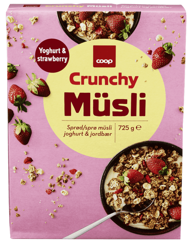 Coop Müsli Crunchy Jordbær & Yoghurt 725g
